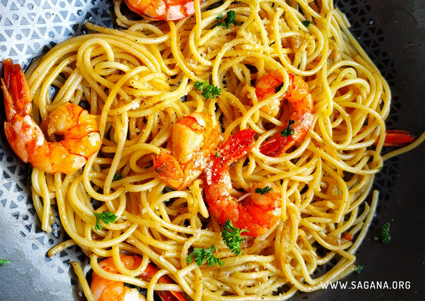 Garlic- SAGANÀ Coco Butter Shrimp Spaghetti